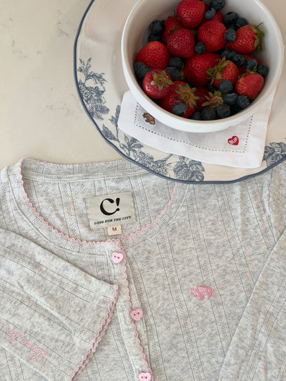Pointelle Cardigan in Sprinkle