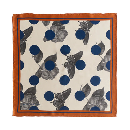 "Noir Floral" Silk Scarf