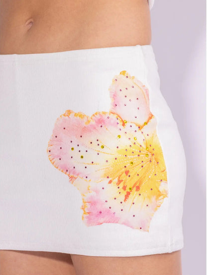 Rhinestone Detailed Mini Skort