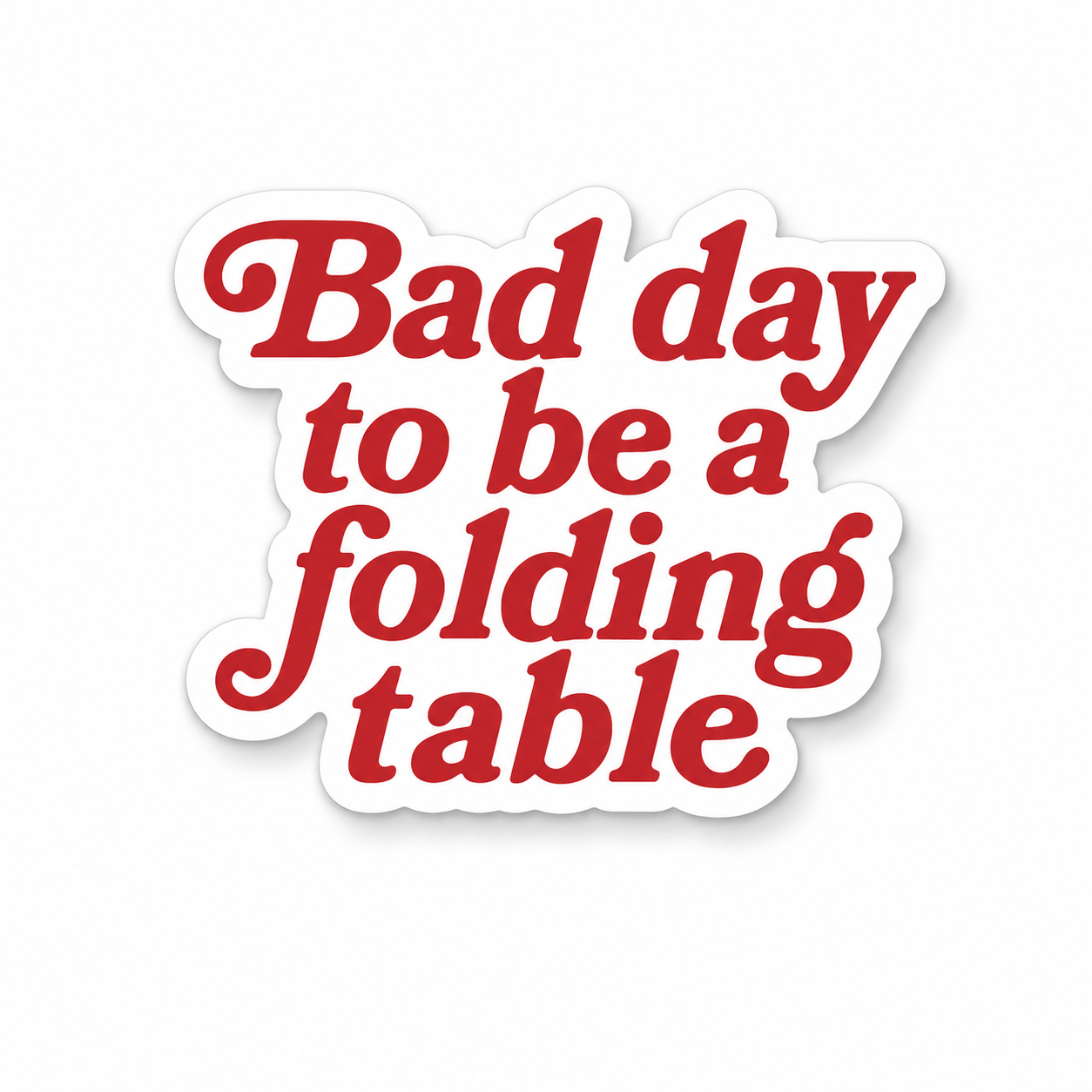 Folding Table Sticker