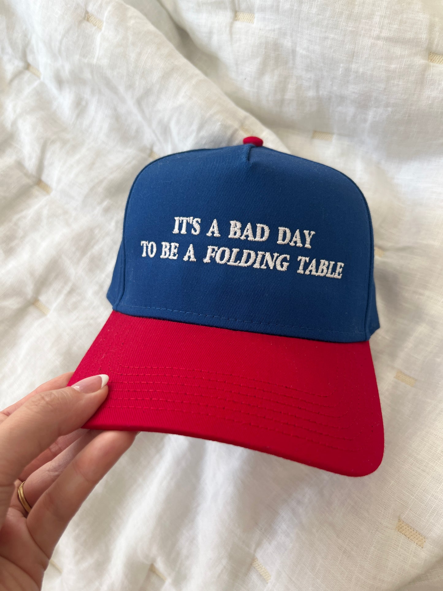 Folding Table Trucker Hat
