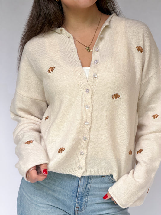 Buffalo Cardigan in Vanilla