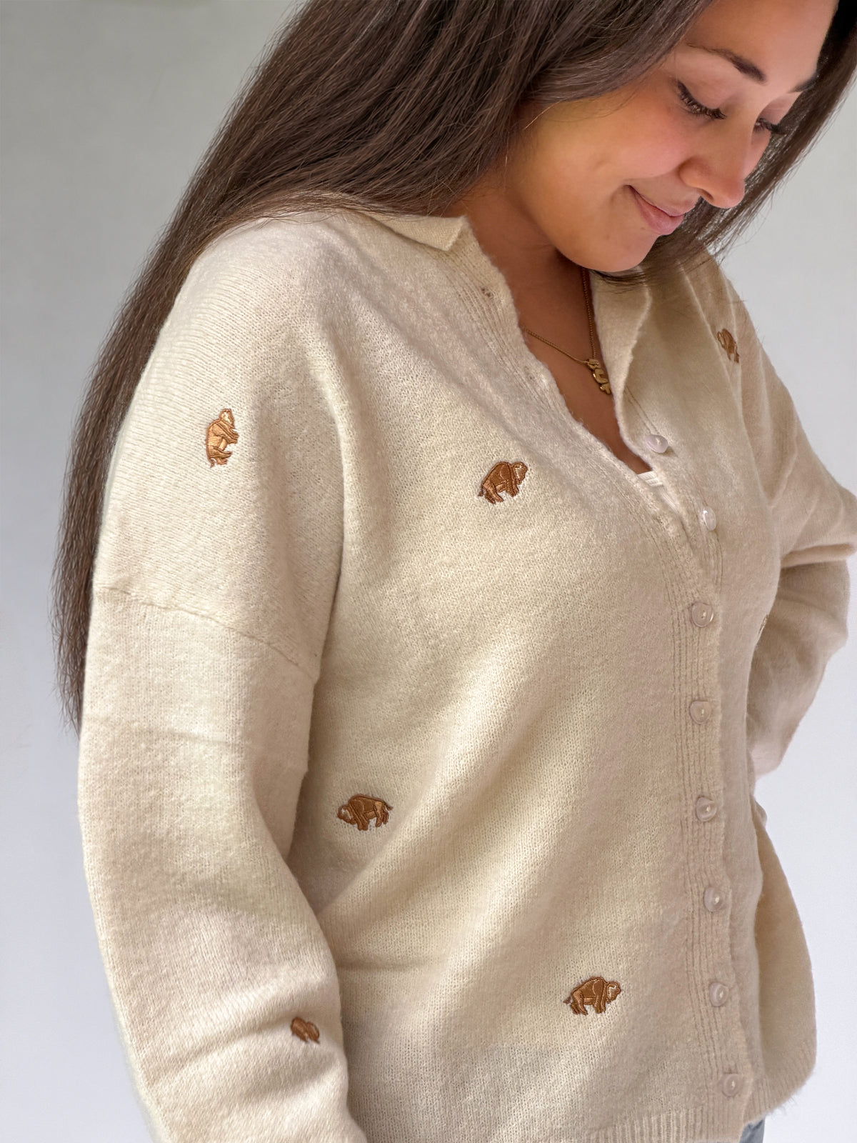 Buffalo Cardigan in Vanilla