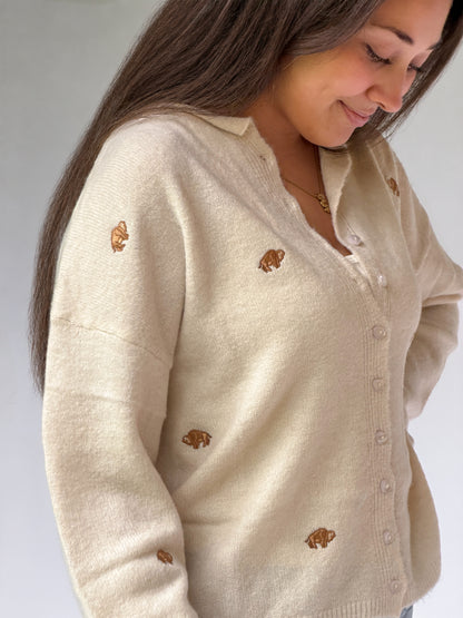 Buffalo Cardigan in Vanilla
