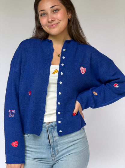 Icon Cardigan in Royal