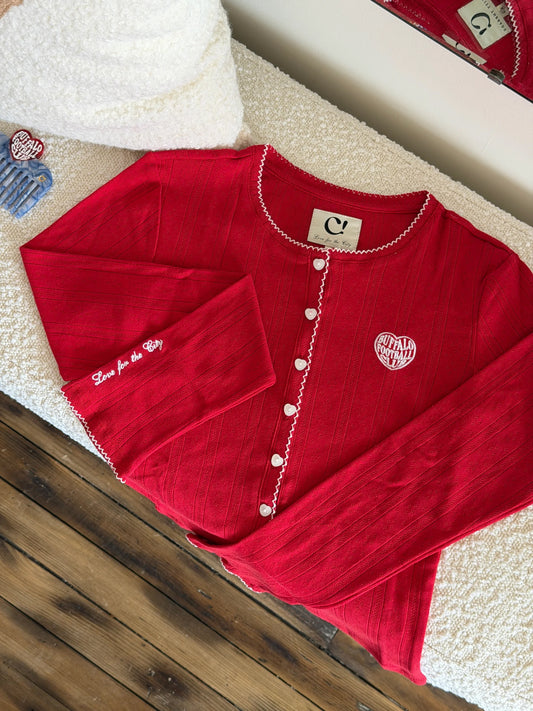 Cotton Pointelle Cardigan