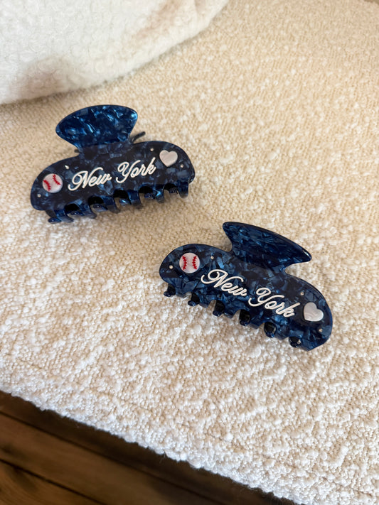 New York Baseball Ice Cream Hair Clip