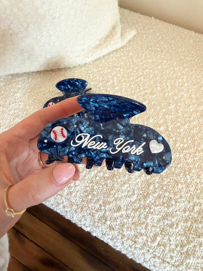 New York Baseball Ice Cream Hair Clip