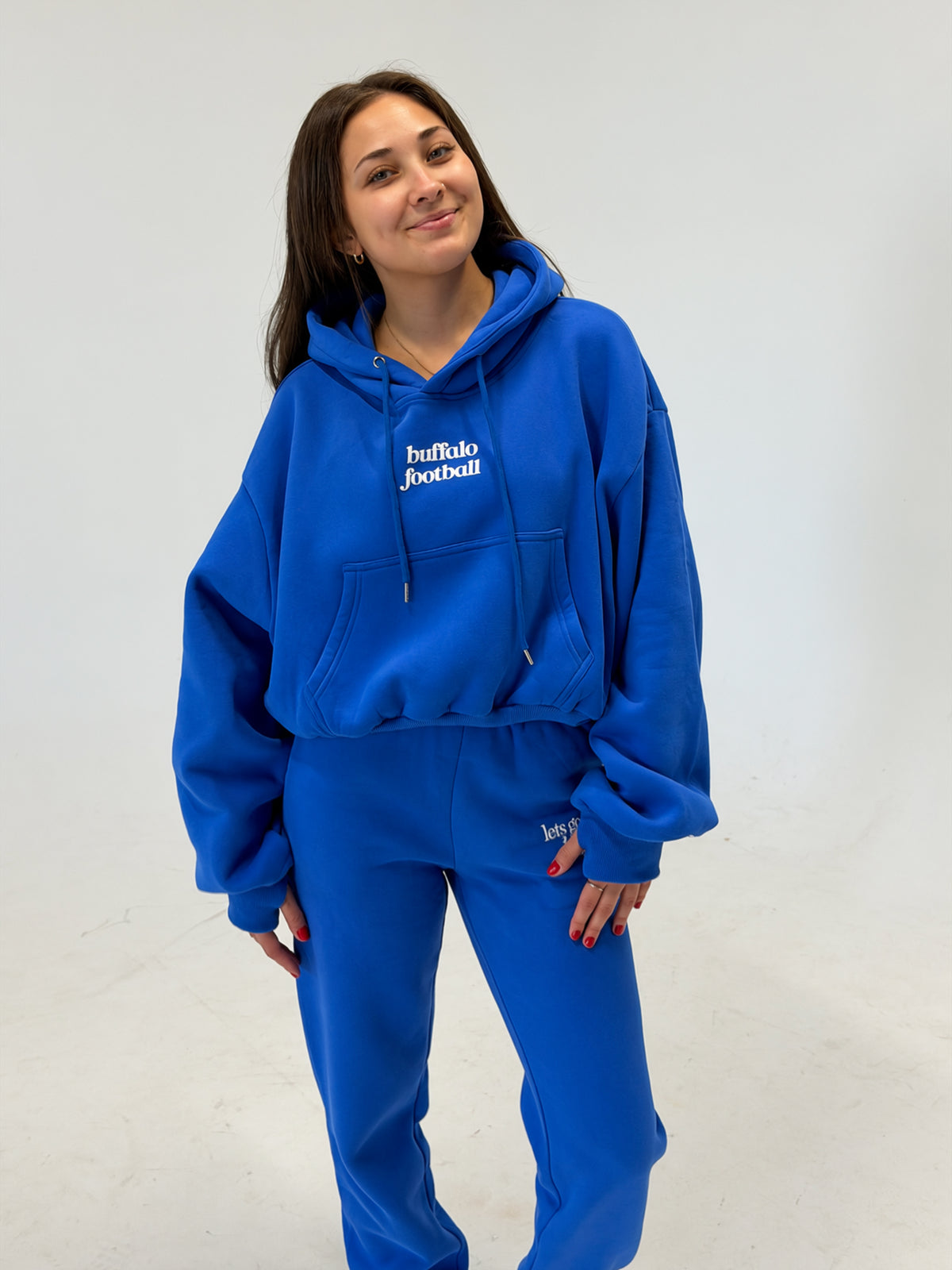 Lets Go Buffalo Semi-cropped Hoodie