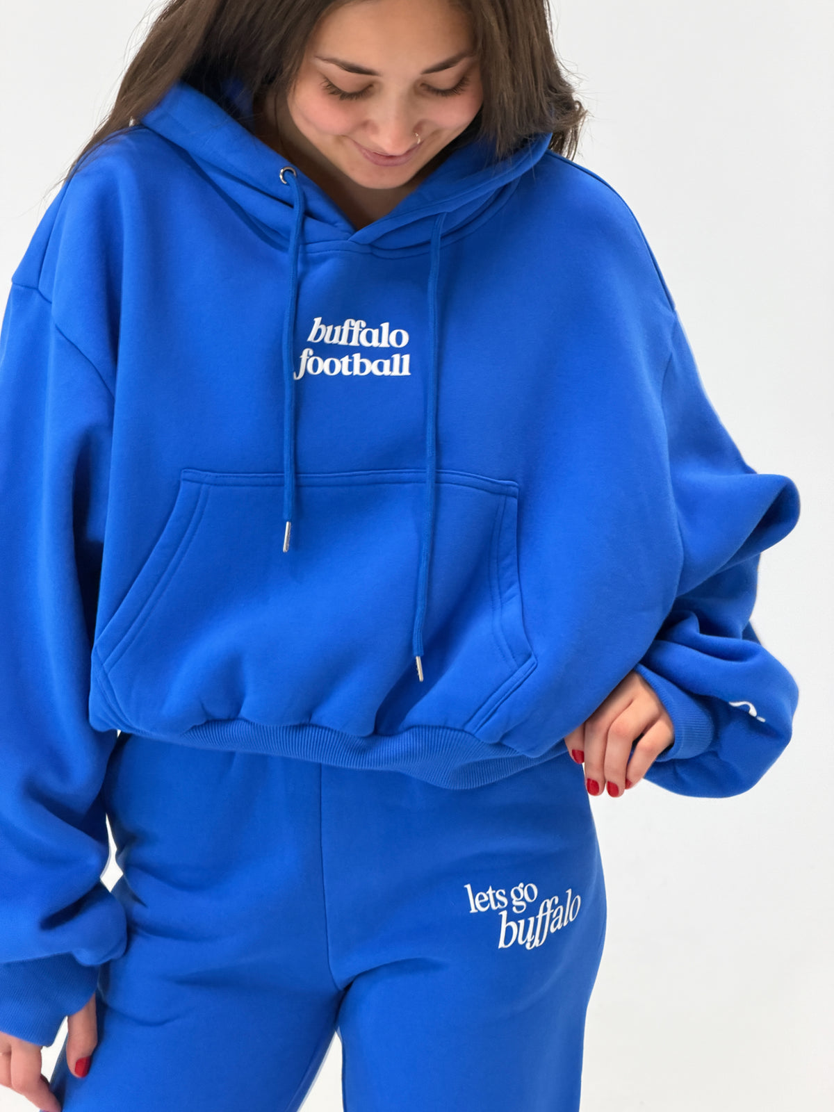 Lets Go Buffalo Semi-cropped Hoodie
