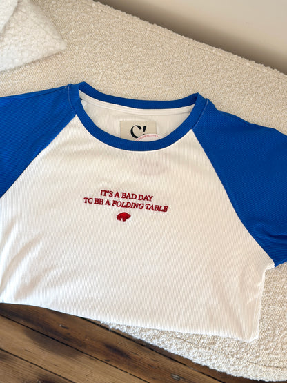 Folding Table Fitted Tee