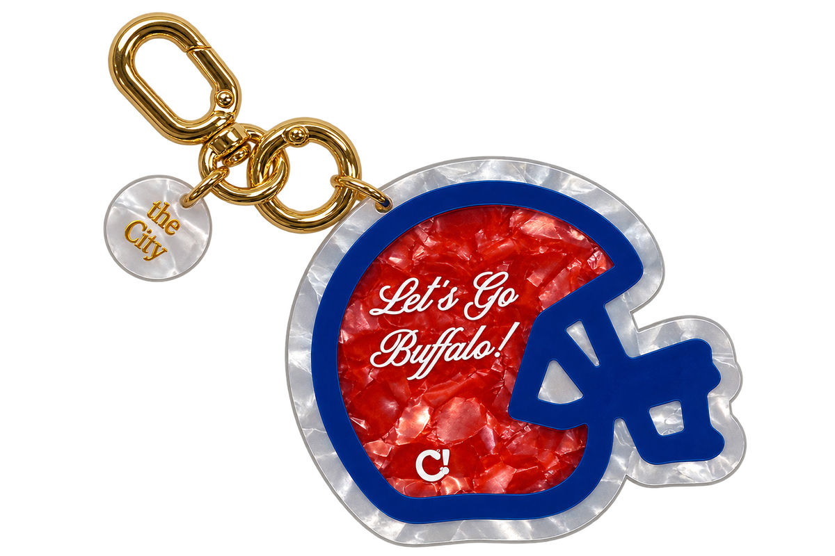 Lets Go Buffalo Helmet Bag Charm