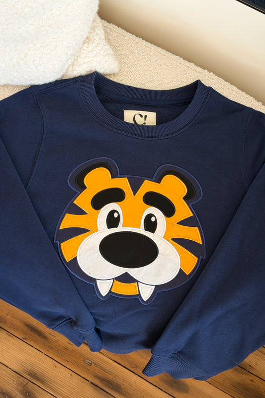 Toothy Appliqué Youth Crewneck