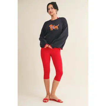 Dachshund Embroidered Sweater