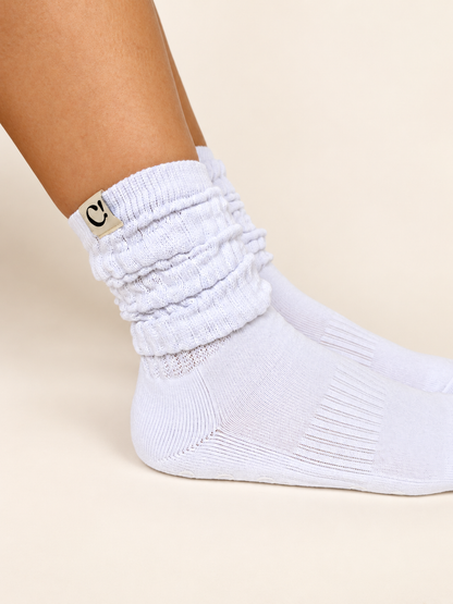 Ribbed Knit Slouchy Pilates Socks