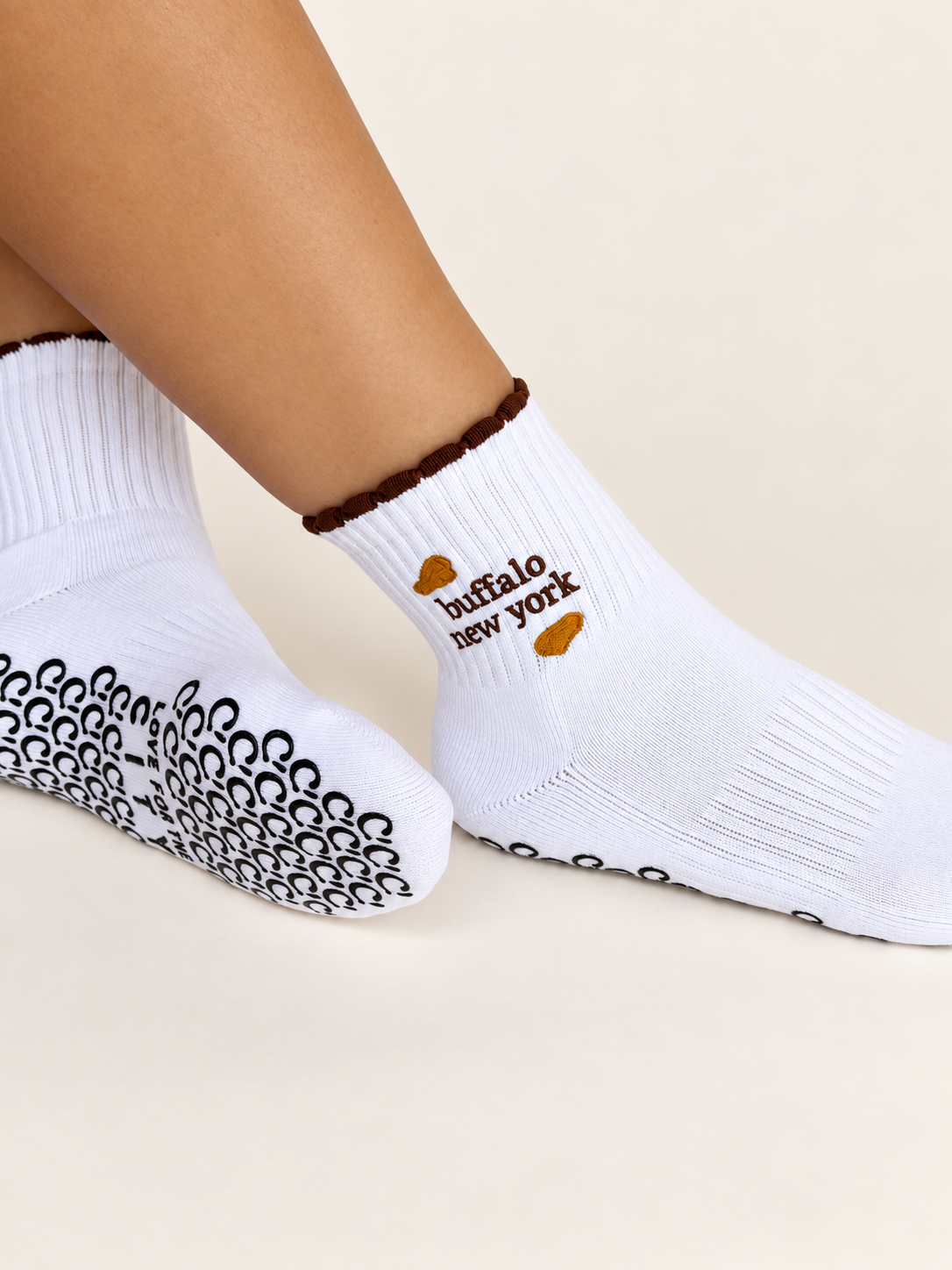 Buffalo Wings Pilates Socks