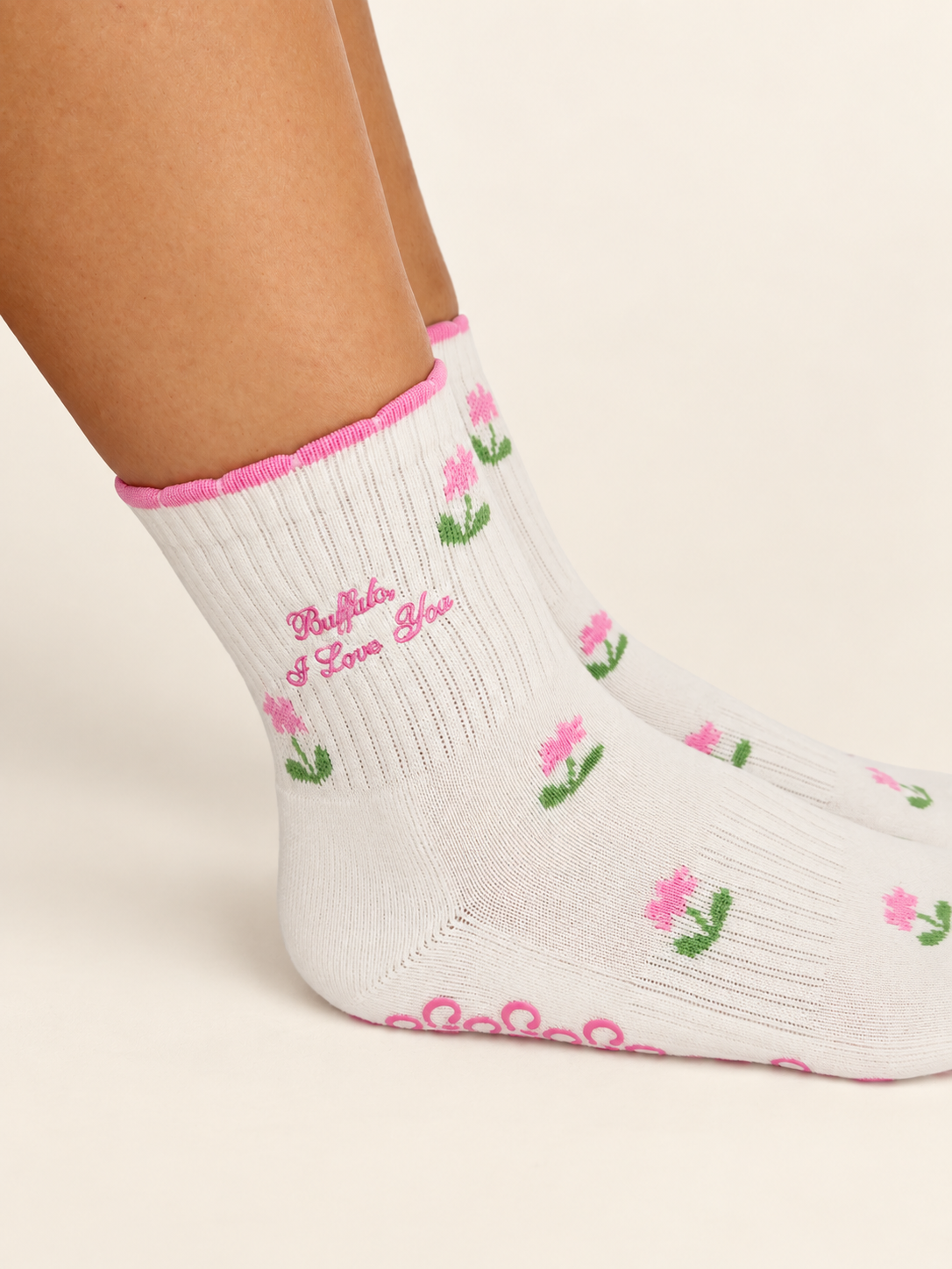 Buffalo, I Love You Pilates Socks
