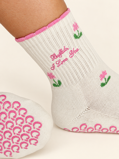 Buffalo, I Love You Pilates Socks