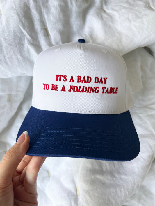 Folding Table Trucker Hat